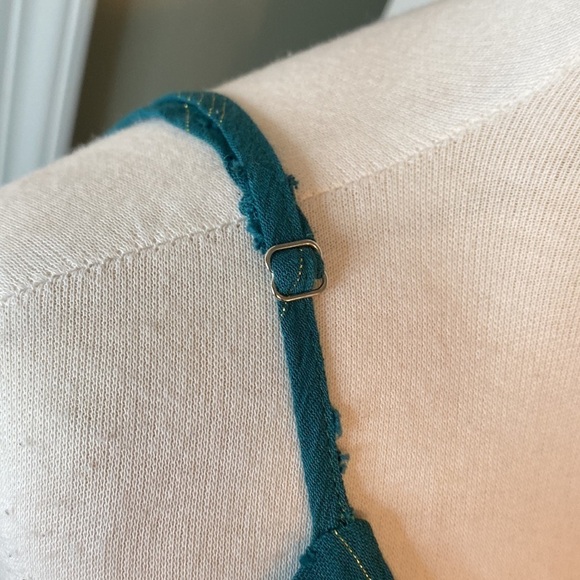 NWT Francesca’s Closet Green Sundress w/ Gold Stripes Size Small - Picture 7 of 9